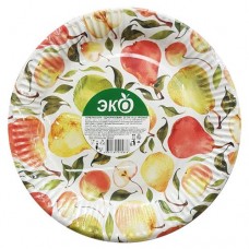 Тарелка одноразовая бумажная Урожай 23 см, 6 шт (kastd) в магазинах Ашан