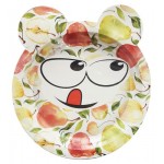 Тарелка одноразовая бумажная с ушами Урожай 23 см, 6 шт (kastd)