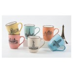 Кружка фарфоровая Город цвет в ассортименте, 375 мл (kastd)