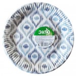 Тарелка одноразовая бумажная, d 23 см х 6 шт (kastd)