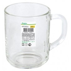 Кружка Каждый день прозрачная стеклянная, 200 мл (kastd) в магазинах Ашан