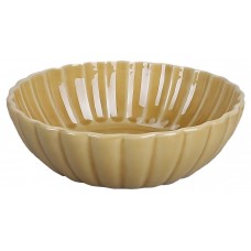 Тарелка суповая кремовая коричневая фарфоровая, 20 см (kastd) в магазинах Ашан