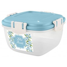 Контейнер для продуктов Sugar&Spice Blue flowers Barberry герметичный квадратный, 1 л (kastd) в магазинах Ашан