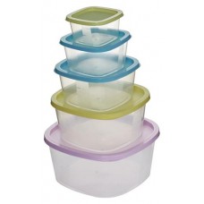 Набор контейнеров для продуктов Hitt 5в1, 0,23л/0,5л/0,9л/1,55л/2,65л (kastd) в магазинах Ашан