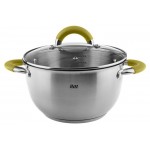 Кастрюля Hitt Organic стеклянная крышка индукция, 2,5 л 18 см (kastd) Кастрюля Hitt Organic стеклянная крышка индукция, 2,5 л 18 см (kastd)