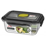 Контейнер для продуктов Phibo Brilliant герметичный с клапаном черный, 450 мл (kastd)