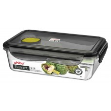 Контейнер для продуктов Phibo Brilliant герметичный с клапаном черный, 1 л (kastd) в магазинах Ашан