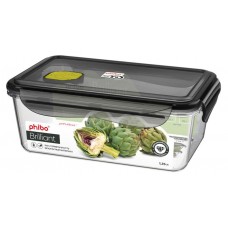 Контейнер для продуктов Phibo Brilliant герметичный с клапаном черный, 1,35 л (kastd) в магазинах Ашан