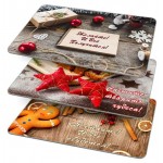 Доска разделочная Мультидом Christmas стекло, 18х28 см (kastd) Доска разделочная Мультидом Christmas стекло, 18х28 см (kastd)