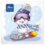 Салфетки бумажные Pero Prestige В горах трехслойные 33х33 см, 20 л (kastd)