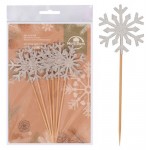 Шпажки для канапе Мультидом Снежинки, 6 шт (kastd) Шпажки для канапе Мультидом Снежинки, 6 шт (kastd)