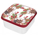 Комплект контейнеров для продуктов с декором 0,3л + 0,45л + 0,65л + 1л, 4 шт (kastd) Комплект контейнеров для продуктов с декором 0,3л + 0,45л + 0,65л + 1л, 4 шт (kastd)