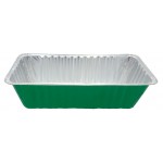 Форма для запекания одноразовая алюминиевая зеленая, 15х11,9х5,1 см (kastd) Форма для запекания одноразовая алюминиевая зеленая, 15х11,9х5,1 см (kastd)