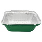 Форма для запекания одноразовая алюминиевая зеленая, 22х11,3х5,7 см (kastd) Форма для запекания одноразовая алюминиевая зеленая, 22х11,3х5,7 см (kastd)