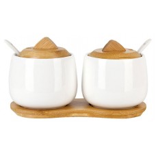 Набор банок для сыпучих продуктов Nouvelle Home Naturel на подставке с ложками (kastd) в магазинах Ашан