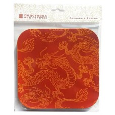 Подставка под горячее деревянная Дракон, 18х18 см (kastd) в магазинах Ашан