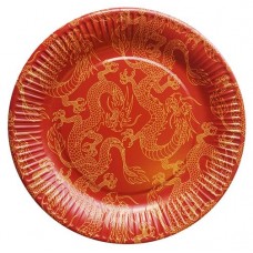 Тарелки одноразовые бумажные Дракон, d 23 см, 6 шт (kastd) в магазинах Ашан