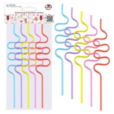 Трубочки для коктейля Мультидом Зигзаг, 5 шт (kastd) в магазинах Ашан