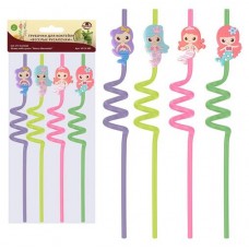 Трубочки для коктейля Мультидом Веселые русалочки, 4 шт (kastd) в магазинах Ашан
