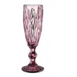 Бокал для шампанского стеклянный розовый, 165 мл (kastd)