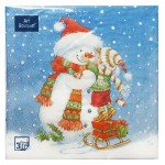 Салфетки одноразовые бумажные Bouquet Мальчик и снеговик трехслойные, 33х33 см, 20 л (kastd) Салфетки одноразовые бумажные Bouquet Мальчик и снеговик трехслойные, 33х33 см, 20 л (kastd)