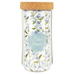 Банка для сыпучих продуктов Sugar&Spice Blue flowers Rosemary с пробковой крышкой, 1,1 л (kastd)
