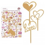 Набор топперов для украшения Мультидом Любовь, 3 шт (kastd)