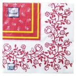 Салфетки одноразовые бумажные Bouquet трехслойные 33х33 см Красный орнамент барокко, 20 шт (kastd) Салфетки одноразовые бумажные Bouquet трехслойные 33х33 см Красный орнамент барокко, 20 шт (kastd)