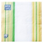 Салфетки одноразовые бумажные трехслойные 33х33 см зеленые полоски, 20 шт (kastd) Салфетки одноразовые бумажные трехслойные 33х33 см зеленые полоски, 20 шт (kastd)