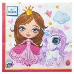 Салфетки одноразовые бумажные трехслойные 33х33 см милая принцесса, 20 шт (kastd) Салфетки одноразовые бумажные трехслойные 33х33 см милая принцесса, 20 шт (kastd)