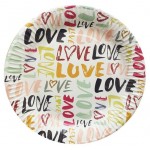 Тарелка одноразовая бумажная 23см Лав Ю, 6 шт (kastd)