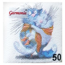 Салфетки бумажные одноразовые однослойные 24х24 см с котиками, 50 шт (kastd) в магазинах Ашан