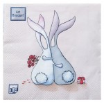 Салфетки одноразовые Bouquet бумажные трехслойные 33х33 см зайки в обнимку, 20 шт (kastd) Салфетки одноразовые Bouquet бумажные трехслойные 33х33 см зайки в обнимку, 20 шт (kastd)