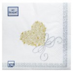 Салфетки одноразовые Bouquet бумажные трехслойные 33х33 см Золотое сердце, 20 шт (kastd) Салфетки одноразовые Bouquet бумажные трехслойные 33х33 см Золотое сердце, 20 шт (kastd)