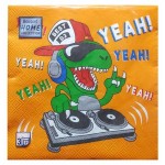 Салфетки одноразовые Bouquet бумажные трехслойные 33х33 см дино диджей, 20 шт (kastd) Салфетки одноразовые Bouquet бумажные трехслойные 33х33 см дино диджей, 20 шт (kastd)