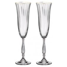 Бокал для шампанского CRYSTAL BOHEMIA Frefata 190 мл, 2 шт (kastd) в магазинах Ашан