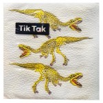 Салфетки бумажные Tik Tak Динозавры, 24x24 см, 20 шт (kastd)