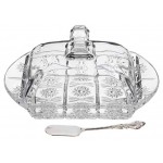 Масленка и нож Lefard Muza Crystal, 18х11х11 см (kastd)