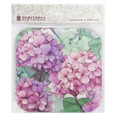 Подставка деревянная под горячее с подставочными ножками Гортензии, 18х18 см (kastd) в магазинах Ашан