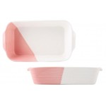 Противень керамический бело-розовый, 940 мл (kastd) Противень керамический бело-розовый, 940 мл (kastd)