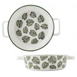 Противень керамический Листья зеленые, 485 мл (kastd) Противень керамический Листья зеленые, 485 мл (kastd)