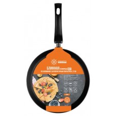 Сковорода блинная PROFFI KITCHEN Best из алюминия с антипригарным покрытием черная, 24 см (kastd) в магазинах Ашан