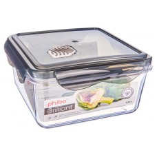 Контейнер для продуктов Phibo Brilliant герметичный с клапаном черный, 1,15 л (kastd) в магазинах Ашан