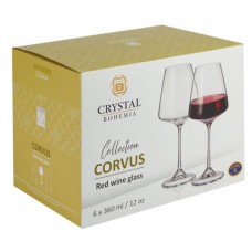 Набор бокалов для красного вина Crystalite Bohemia Corvus, 360 мл (kastd) в магазинах Ашан