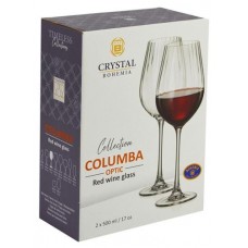 Рюмка для вина CRYSTAL BOHEMIA Columba Optic, 500 мл х 2 шт (kastd) в магазинах Ашан