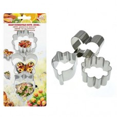 Форма для сервировки закусок и нарезки теста Мультидом Весна, 3 шт (kastd) в магазинах Ашан