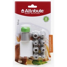 Мешок кондитерский Attribute Viva Grey, 8 насадок (kastd) в магазинах Ашан