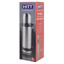 Термос автоматический Hitt стальной, 1 л (kastd) в магазинах Ашан