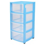 Комод пластиковый Амадео на колесах 4 ящика (kastd)