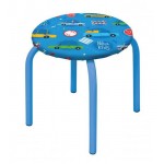 Табурет детский ТМ/1 с совятами синий (kastd)